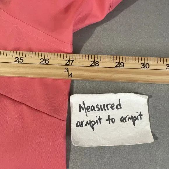 Coldwater Creek Button Up Shirt Plus Size 24W No Iron Coral Preppy Office Career - Picture 8 of 9